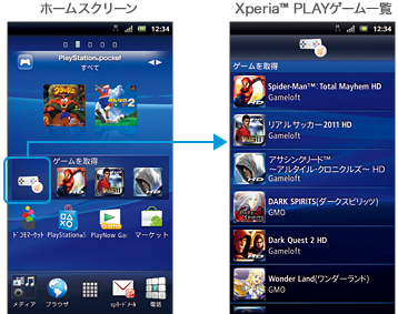 Xperia™ PLAY ゲーム一覧の画像