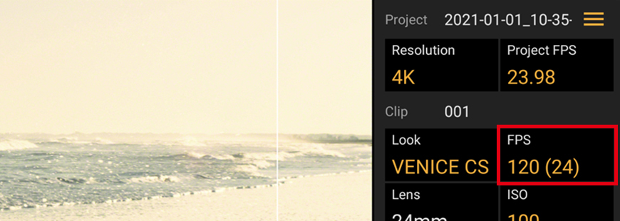 Cinematography Pro：4K HDR 120コマ／秒のスローモーション撮影