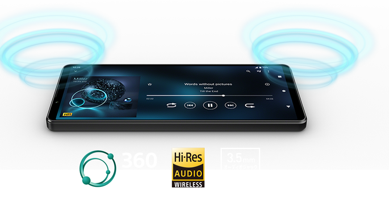 スピーカーイメージ 360 Reality Audio、Hi-Res AUDIO WIRELESS、3.5mmオーディオジャック